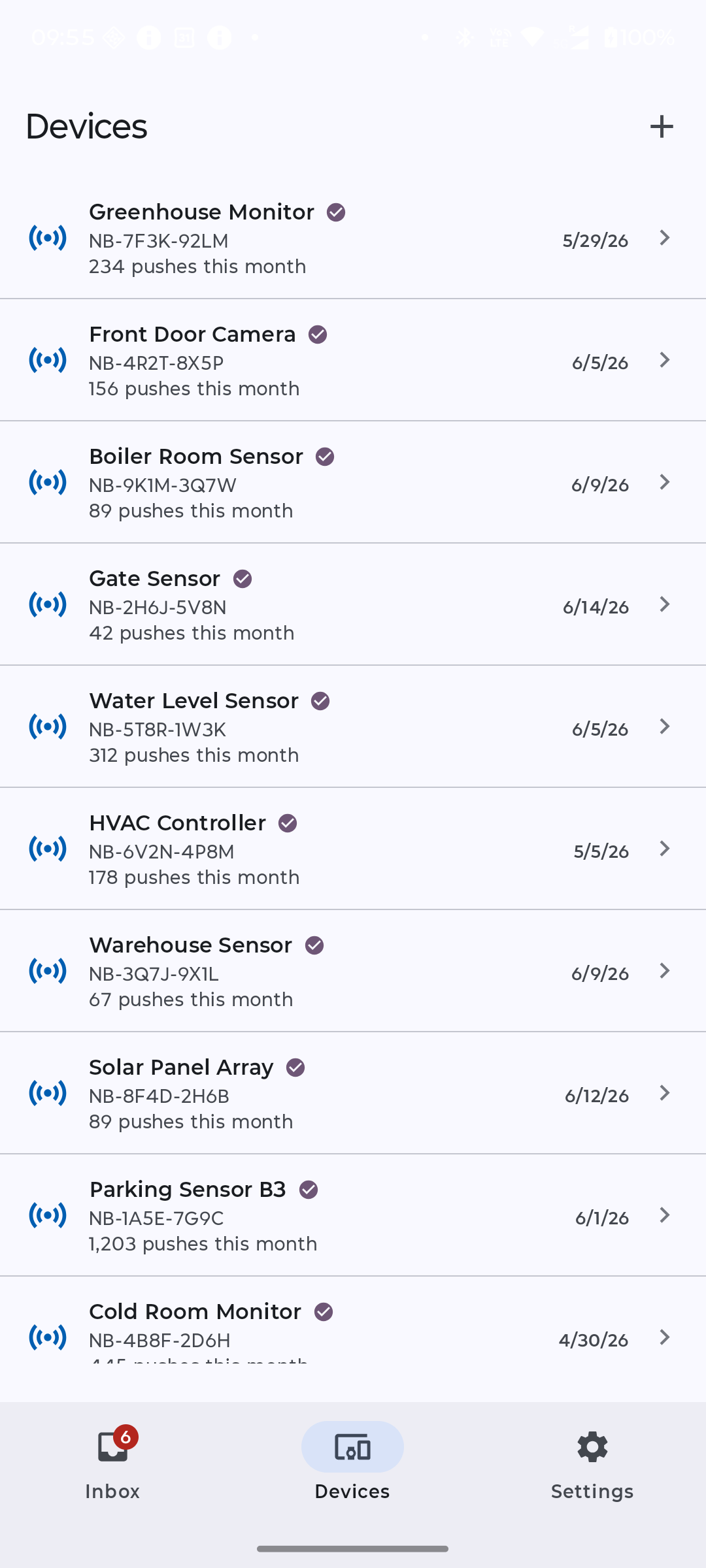 Studio mode app list with API tokens